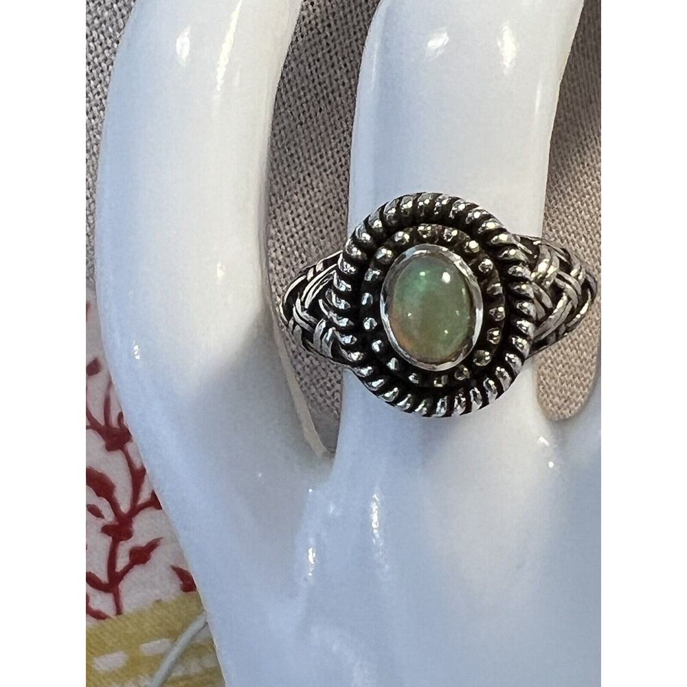 sterling silver opal ring vintage size 7